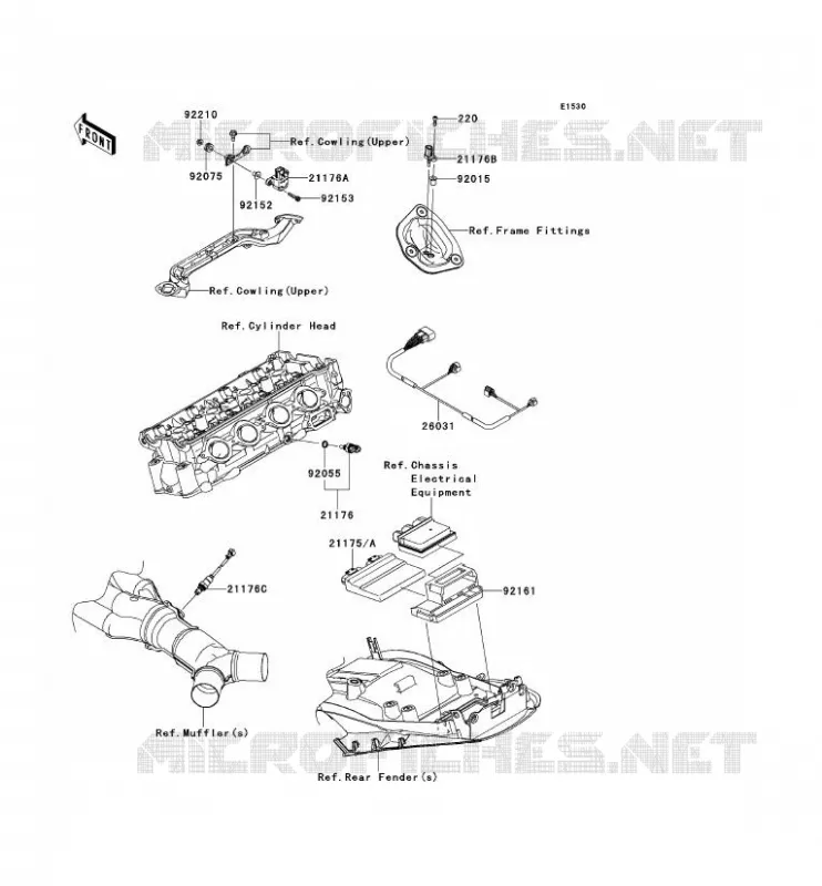 FUEL INJECTION Kawasaki MOTOS 1400 2012 ZZR1400 ABS  ZX1400FCF