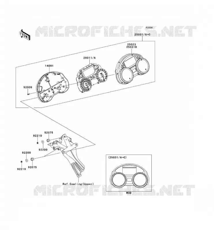 METERS Kawasaki MOTOS 1400 2012 ZZR1400 ABS  ZX1400FCF