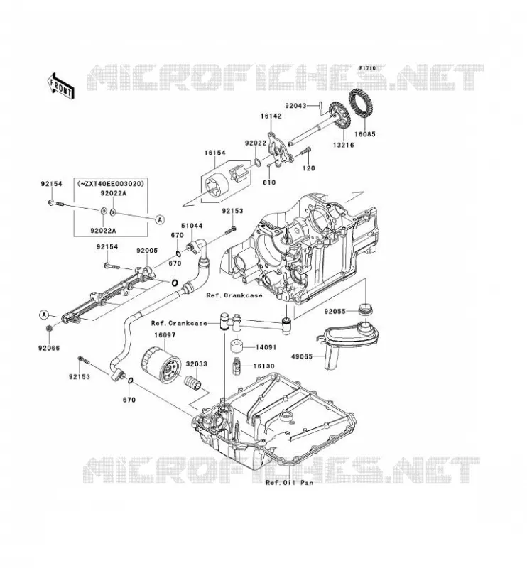 OIL PUMP Kawasaki MOTOS 1400 2012 ZZR1400 ABS  ZX1400FCF