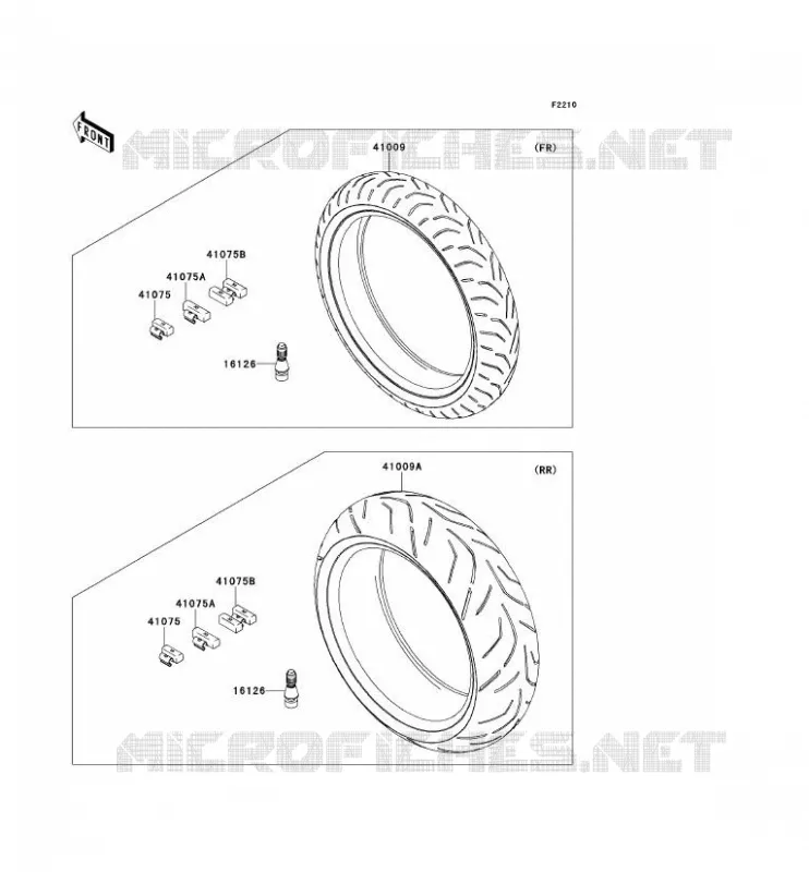 TIRES Kawasaki MOTOS 1400 2012 ZZR1400 ABS  ZX1400FCF
