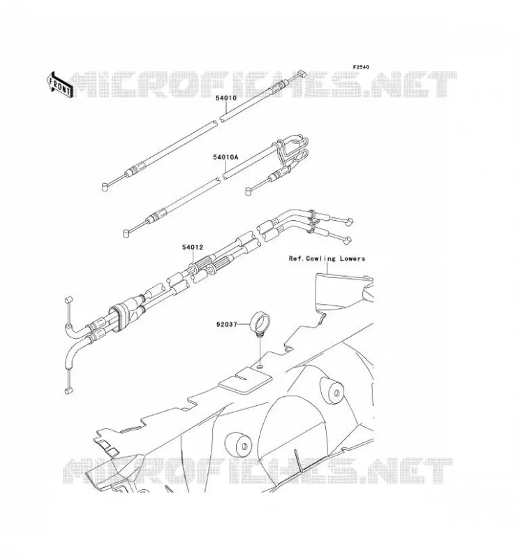 CABLES Kawasaki MOTOS 1400 2013 ZZR1400 ABS  ZX1400FDF