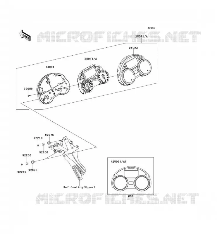 METERS Kawasaki MOTOS 1400 2013 ZZR1400 ABS  ZX1400FDF