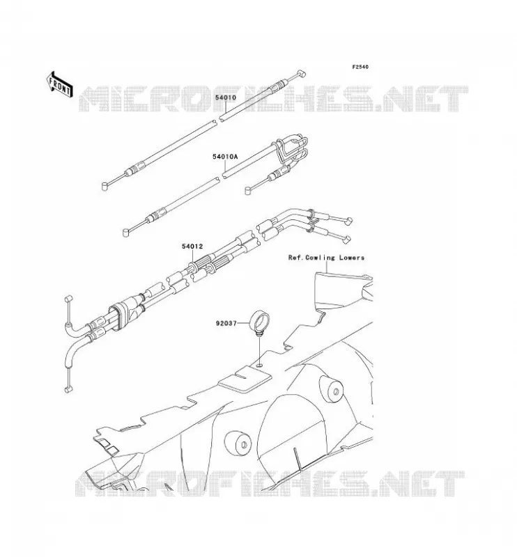 CABLES Kawasaki MOTOS 1400 2013 ZZR1400 ABS  ZX1400FDFA