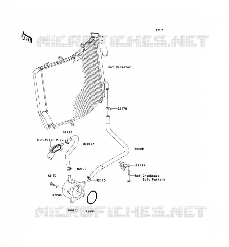 OIL RADIATOR Kawasaki MOTOS 1400 2013 ZZR1400 ABS  ZX1400FDFA