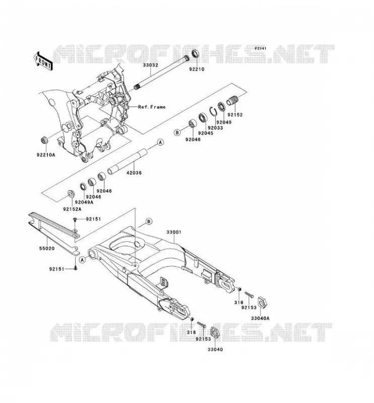SWINGARM Kawasaki MOTOS 1400 2013 ZZR1400 ABS  ZX1400FDFA