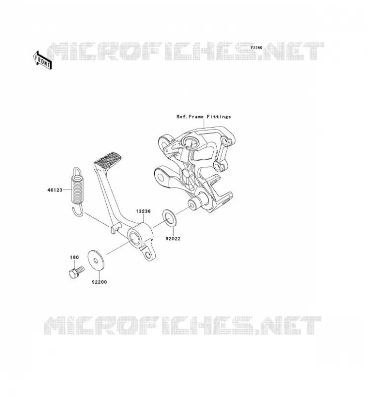 BRAKE PEDAL Kawasaki MOTOS 1400 2014 ZZR1400 ABS  ZX1400FEF