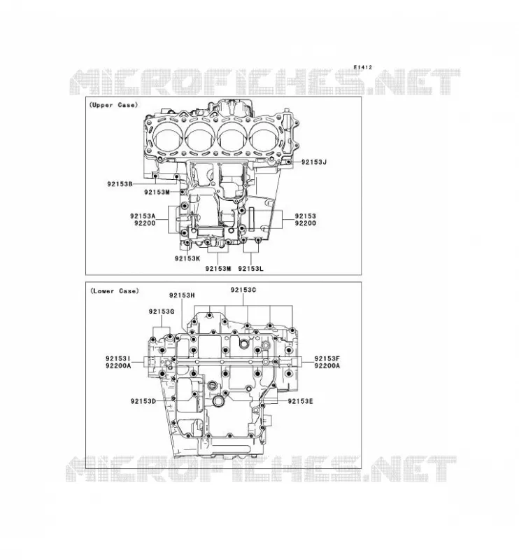 CRANKCASE BOLT Kawasaki MOTOS 1400 2014 ZZR1400 ABS  ZX1400FEF