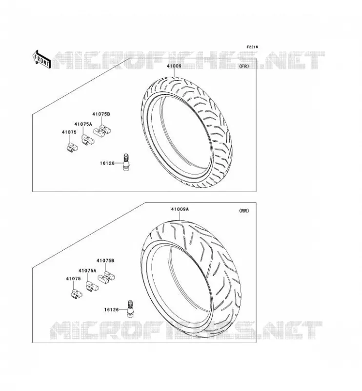 TIRES Kawasaki MOTOS 1400 2014 ZZR1400 ABS  ZX1400FEF
