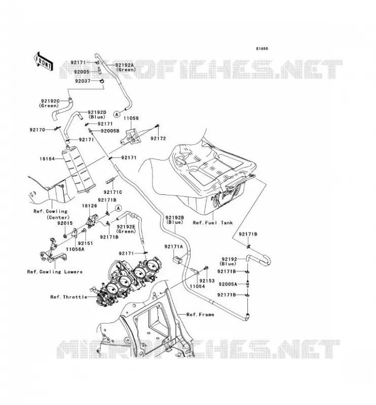 FUEL EVAPORATION SYSTEM(CA) Kawasaki MOTOS 1400 2014 ZZR1400 ABS  ZX1400FEFA