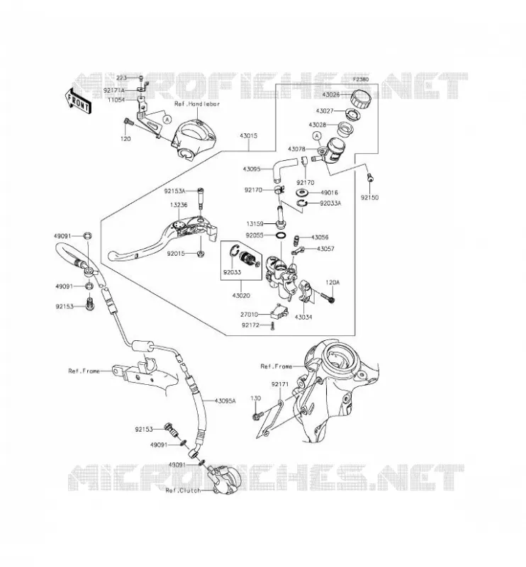 CLUTCH MASTER CYLINDER Kawasaki MOTOS 1400 2015 ZZR1400 ABS  ZX1400FFF