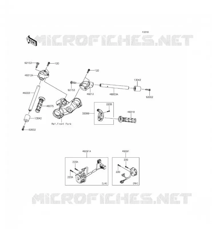 HANDLEBAR Kawasaki MOTOS 1400 2015 ZZR1400 ABS  ZX1400FFF