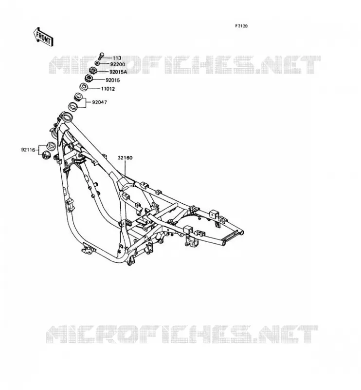 CHASSIS Kawasaki MOTOS 400 1994 Z400FII  ZX400-C5