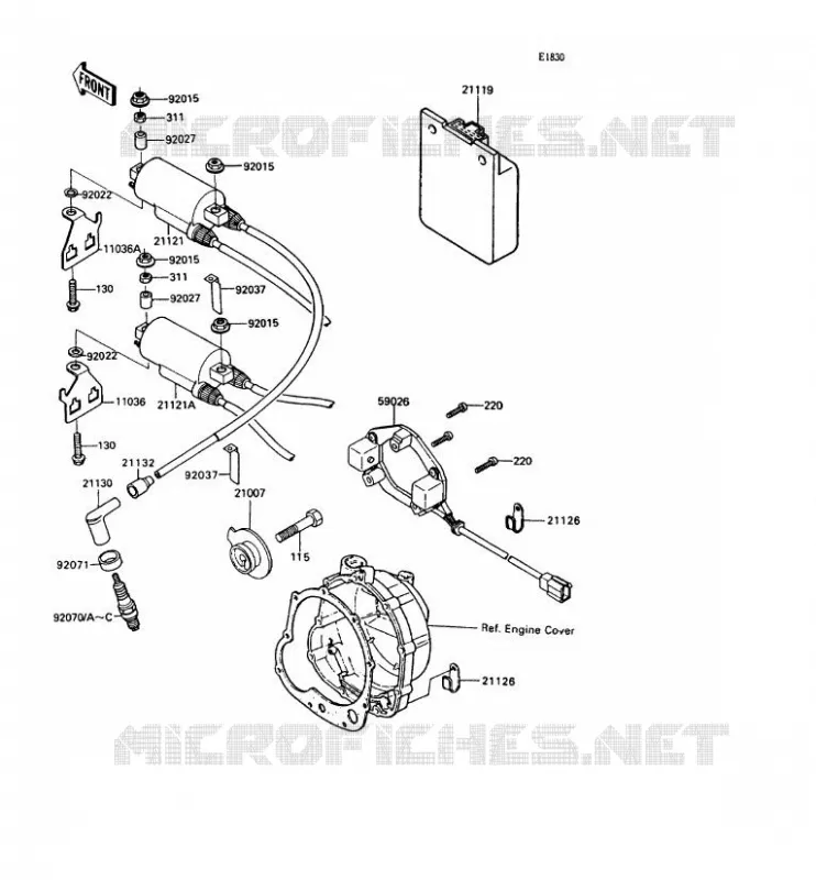 IGNITION SYSTEM Kawasaki MOTOS 400 1994 Z400FII  ZX400-C5