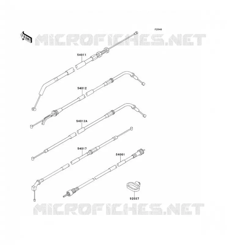 CABLES Kawasaki MOTOS 400 1992 ZXR400  ZX400-L2