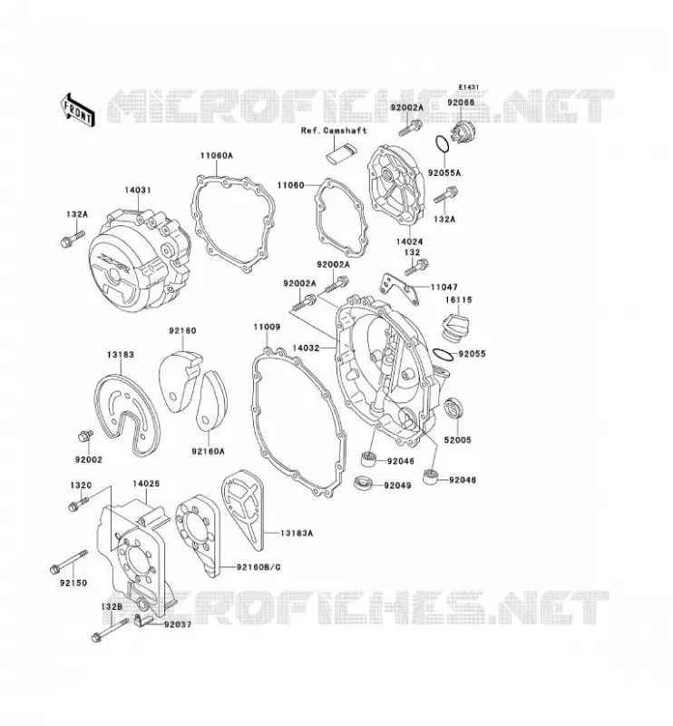 ENGINE COVERS Kawasaki MOTOS 400 1993 ZXR400  ZX400-L3