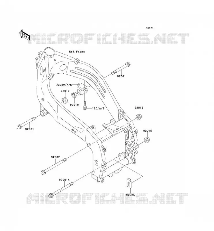 FRAME PARTS Kawasaki MOTOS 400 1993 ZXR400  ZX400-L3