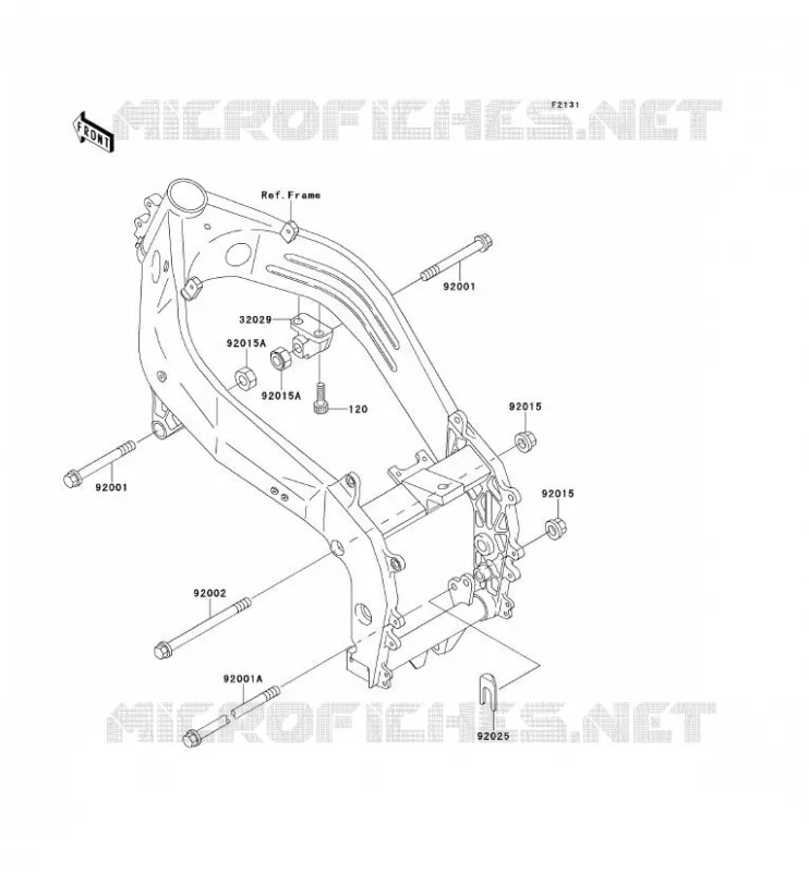 FRAME PARTS (COUVERTURE) Kawasaki MOTOS 400 1994 ZXR400  ZX400-L4