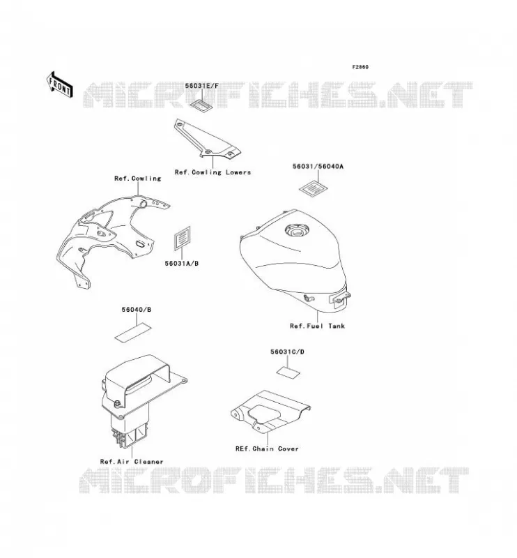 LABELS Kawasaki MOTOS 400 1994 ZXR400  ZX400-L4