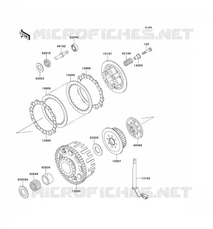 CLUTCH Kawasaki MOTOS 400 1994 ZXR400  ZX400-L4