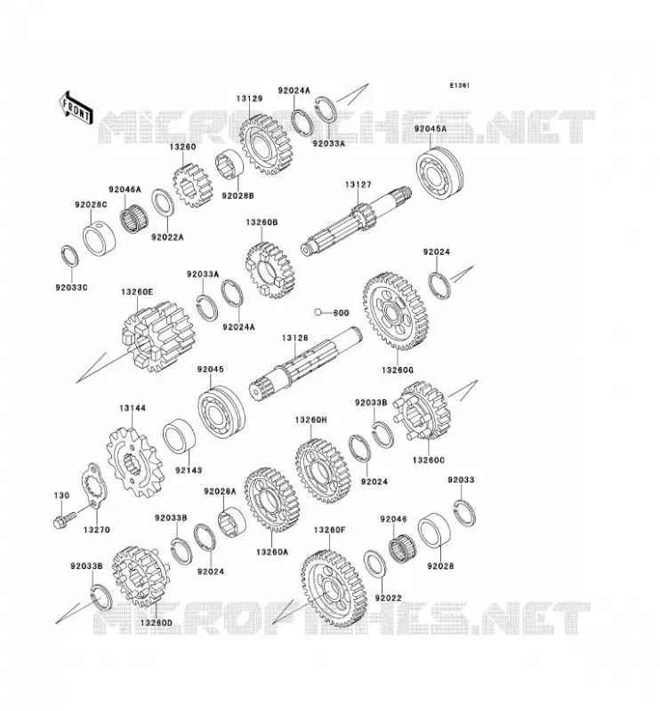 TRANSMISSION Kawasaki MOTOS 400 1994 ZXR400  ZX400-L4