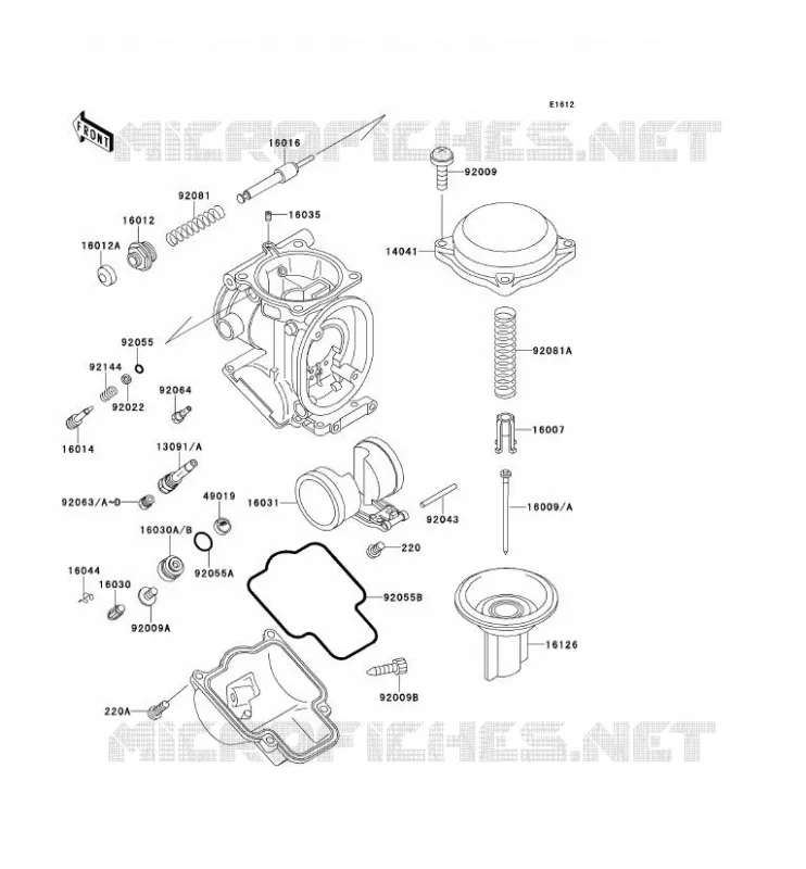 CARBURETOR PARTS(2/2) Kawasaki MOTOS 400 1995 ZXR400  ZX400-L5