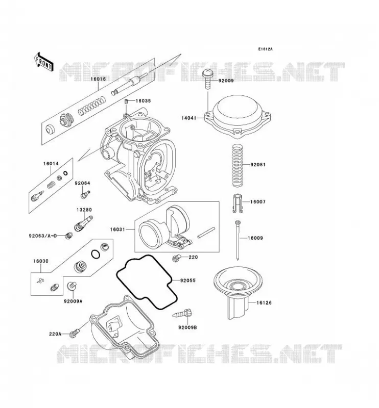 CARBURETOR PARTS(2/2) Kawasaki MOTOS 400 1995 ZXR400  ZX400-L5