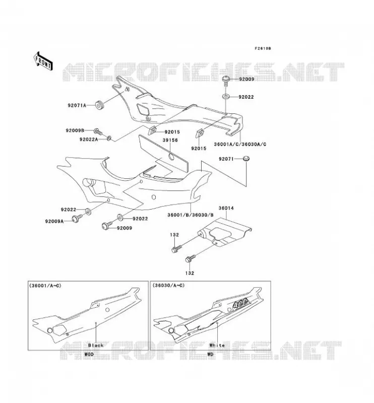 SIDE COVERS - CHAIN COVER(2/2) Kawasaki MOTOS 400 1995 ZXR400  ZX400-L5