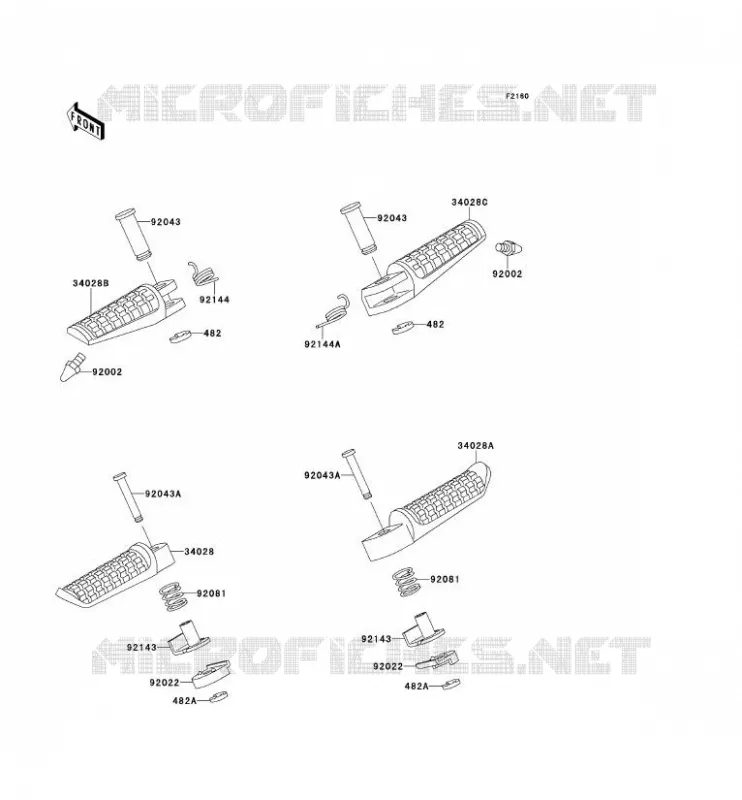 FOOTREST Kawasaki MOTOS 400 1997 ZXR400  ZX400-L7