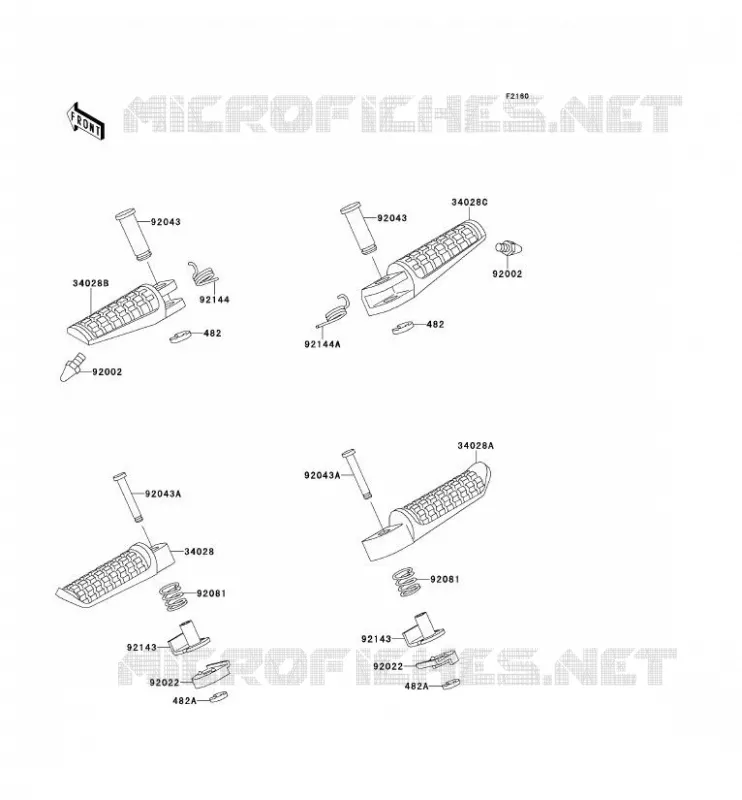 FOOTREST Kawasaki MOTOS 400 1998 ZXR400  ZX400-L8