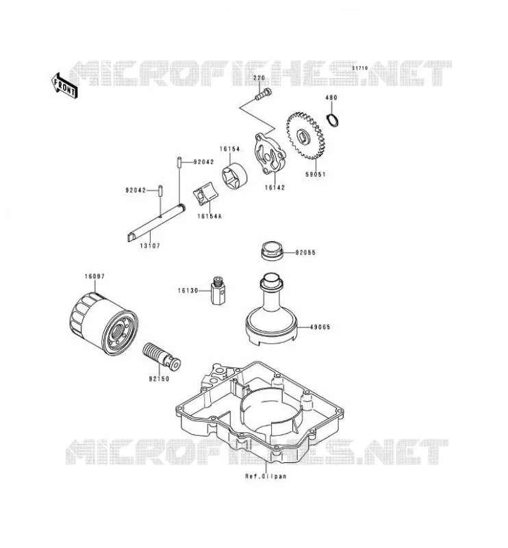 OIL PUMP Kawasaki MOTOS 400 1999 ZXR400  ZX400-L9