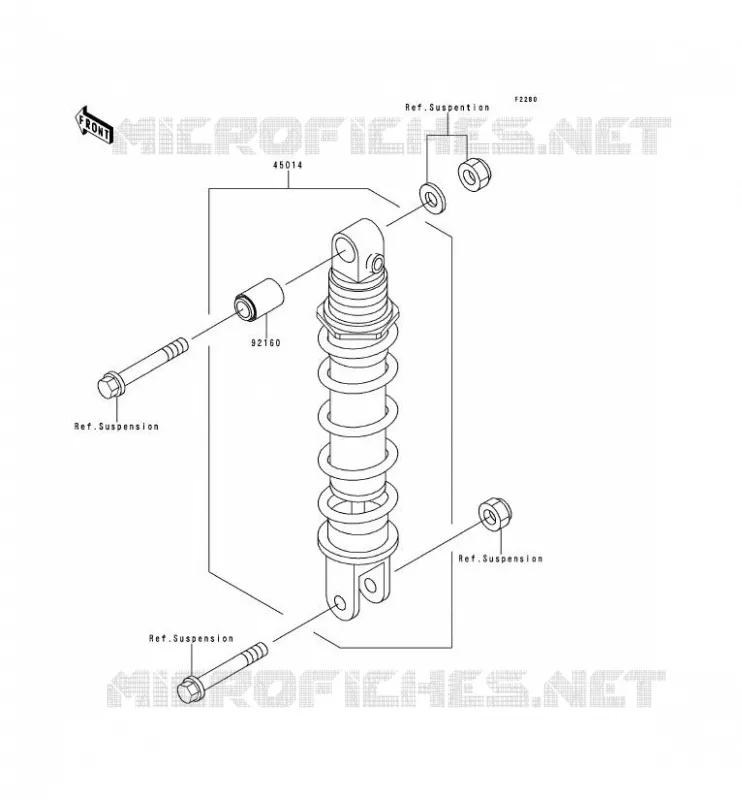 SUSPENSION - SHOCK ABSORBER Kawasaki MOTOS 400 1999 ZXR400  ZX400-L9
