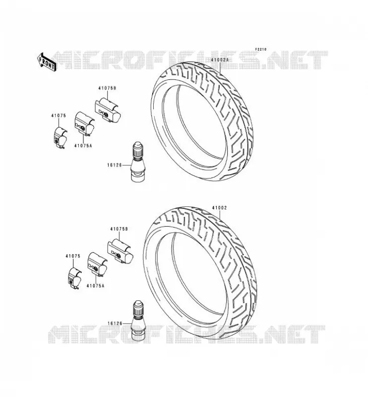 TIRES Kawasaki MOTOS 400 1999 ZXR400  ZX400-L9