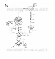 CARBURETOR PARTS voor Kawasaki GPX500R 1990