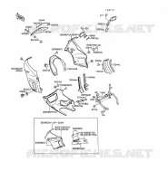 COWLING voor Kawasaki GPX500R 1990