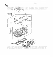 CYLINDER HEAD voor Kawasaki GPX500R 1990
