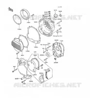 ENGINE COVERS voor Kawasaki GPX500R 1990
