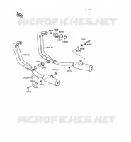 EXHAUST voor Kawasaki GPX500R 1990