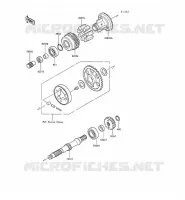 OUTPUT SHAFT voor Kawasaki GPX500R 1990