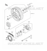 REAR HUB voor Kawasaki GPX500R 1990