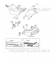 SEAT voor Kawasaki GPX500R 1990