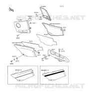 SIDE COVERS   CHAIN COVER voor Kawasaki GPX500R 1990