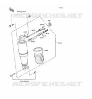 SUSPENSION   SHOCK ABSORBER voor Kawasaki GPX500R 1990