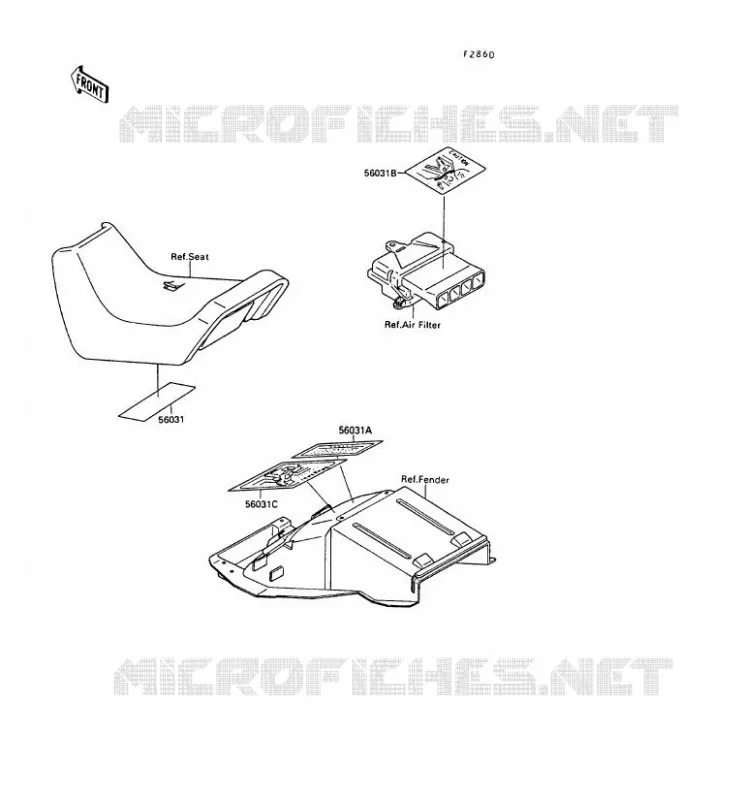 LABELS Kawasaki MOTOS 500 1990 GPX500R  ZX500-B3