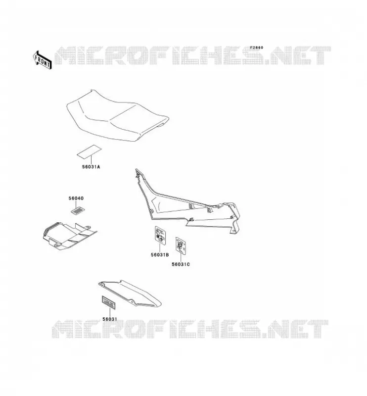 LABELS Kawasaki MOTOS 500 1990 ZZR500  ZX500-C1