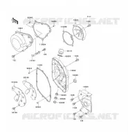 ENGINE COVERS voor Kawasaki ZZR500 1991