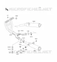 EXHAUST voor Kawasaki ZZR500 1991
