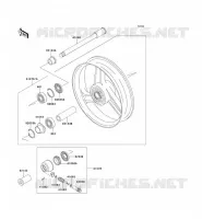 FRONT HUB voor Kawasaki ZZR500 1991