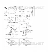 FUEL TANK voor Kawasaki ZZR500 1991