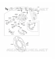REAR BRAKE CALIPER voor Kawasaki ZZR500 1991