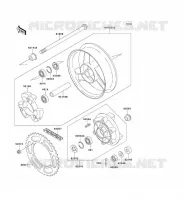 REAR HUB voor Kawasaki ZZR500 1991